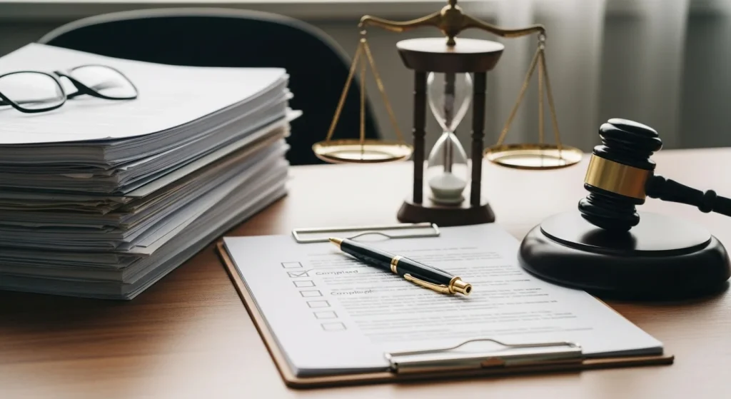 How long can probate take and how to speed it up shown with organized legal documents, a checklist, and a judge’s gavel