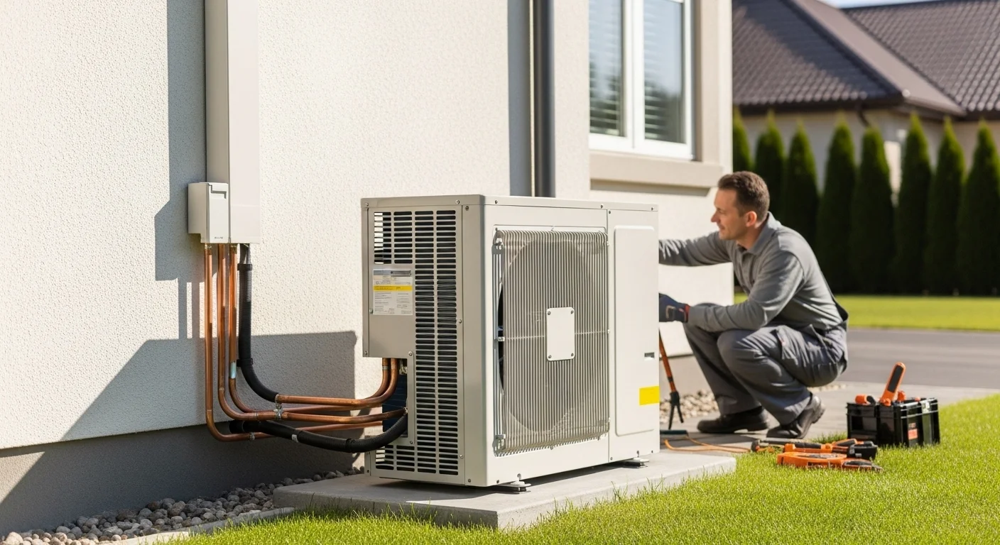 How much does it cost to install central air in a residential home with outdoor AC unit and professional installation
